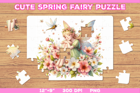 Download Cute Fairy Puzzle Template - Puzzle template Collection