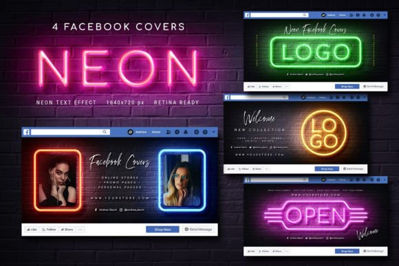 Download Neon Facebook Covers - Premium Resources