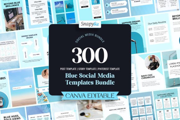Download Blue Social Media Templates Bundle - Media templates Collection
