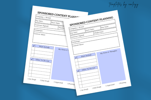 Download Canva Sponsored Content Planning Templat - Content planning Collection