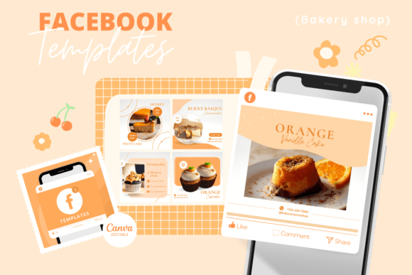 Download Facebook Post Templates Sweet Orange - Premium Bundle