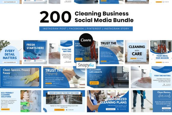 Download Cleaning Business Social Media Canva - Premium Resources